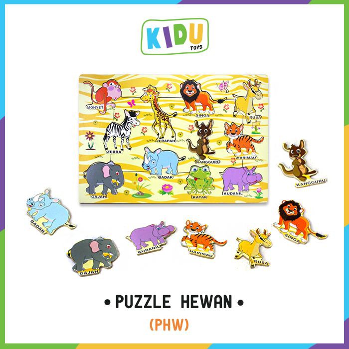 Mainan Kayu Edukasi Anak Puzzle Huruf Angka / Wooden Toys Puzzle Kidu Toys