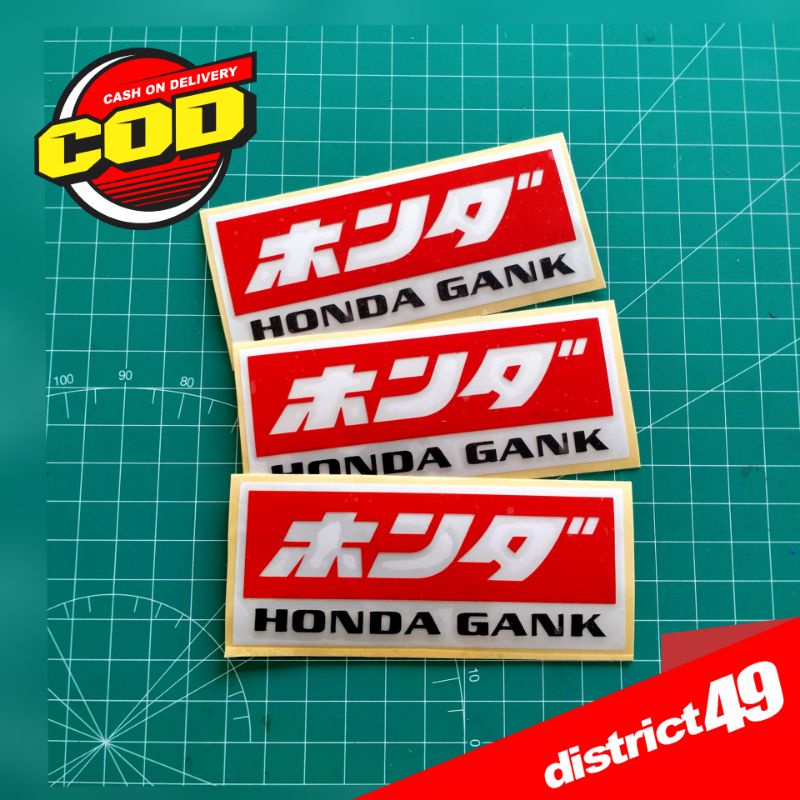 Cutting sticker - Stiker cutting Honda Gank - Stiker Honda Gank - Stiker Motor Mobil dan Helm
