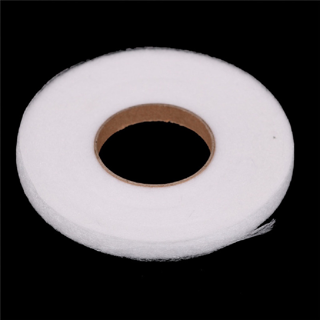 Adawnshbhyu 70yard Putih Dua Sisi Fusible Jahit Kain Buckram Lem Tape DIY Cloth ID