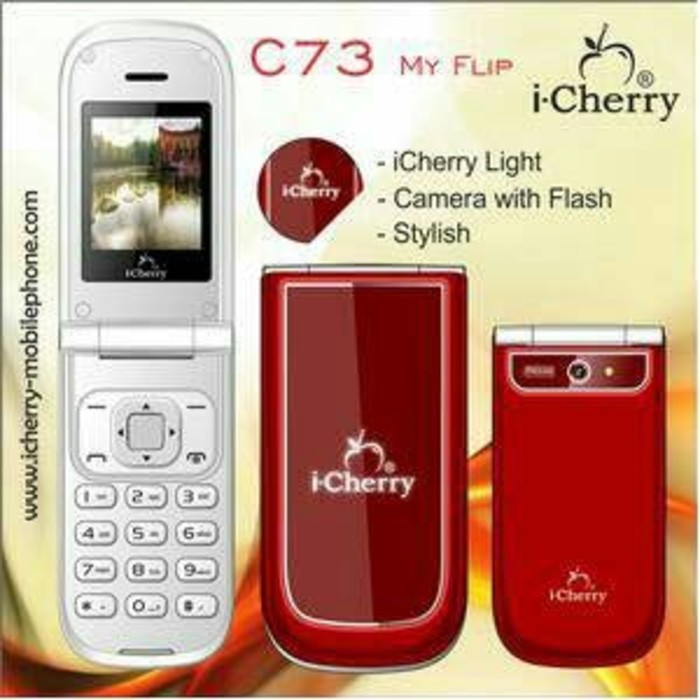 LIMITED! HANDPHONE I-CHERRY C73 FLIP DUAL GSM LCD 1.8 INCH CAMERA FM RADIO