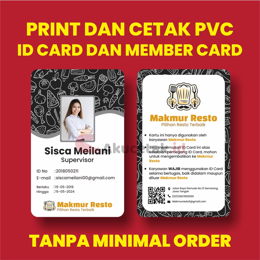 

Cetak Id Card PVC Kartu Member / Kartu Member / Kartu Pelajar / Kartu Komunitas