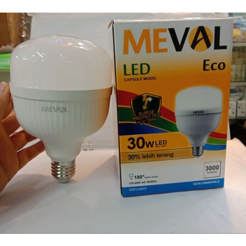 Meval led bulb capsule 30W ECO. 30 watt daylight putih