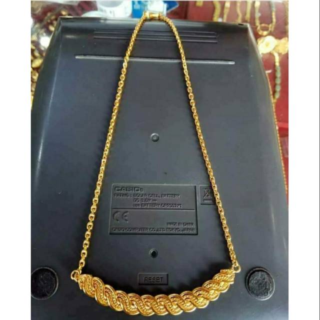 Kalung Tikar. Emas Asli 24K. Kadar 999,9%.