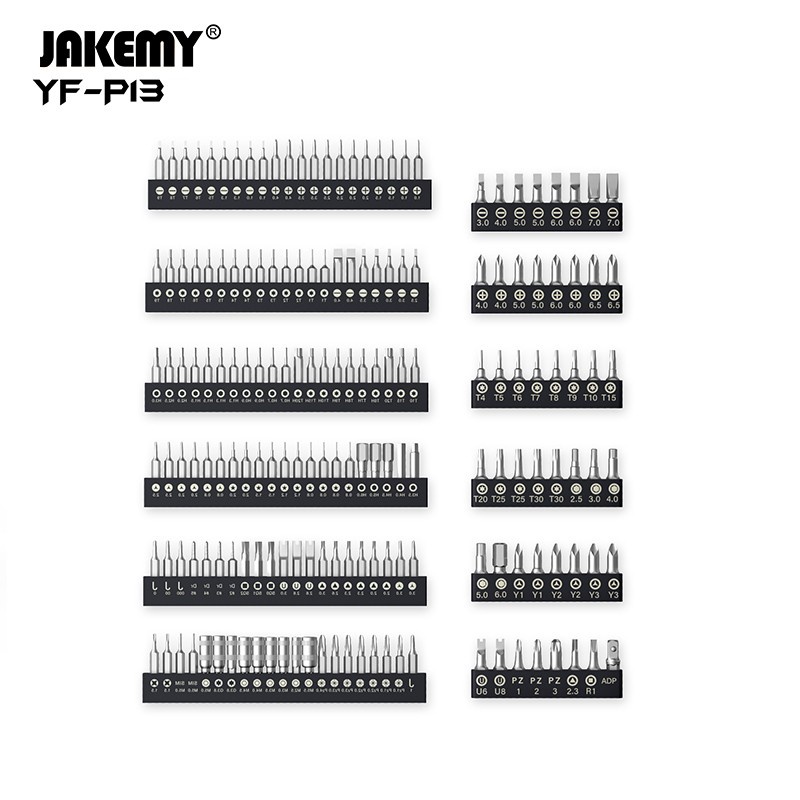 Jakemy JM-YF-P13 Full Mata Obeng Set Lengkap 201in1 Komputer Laptop