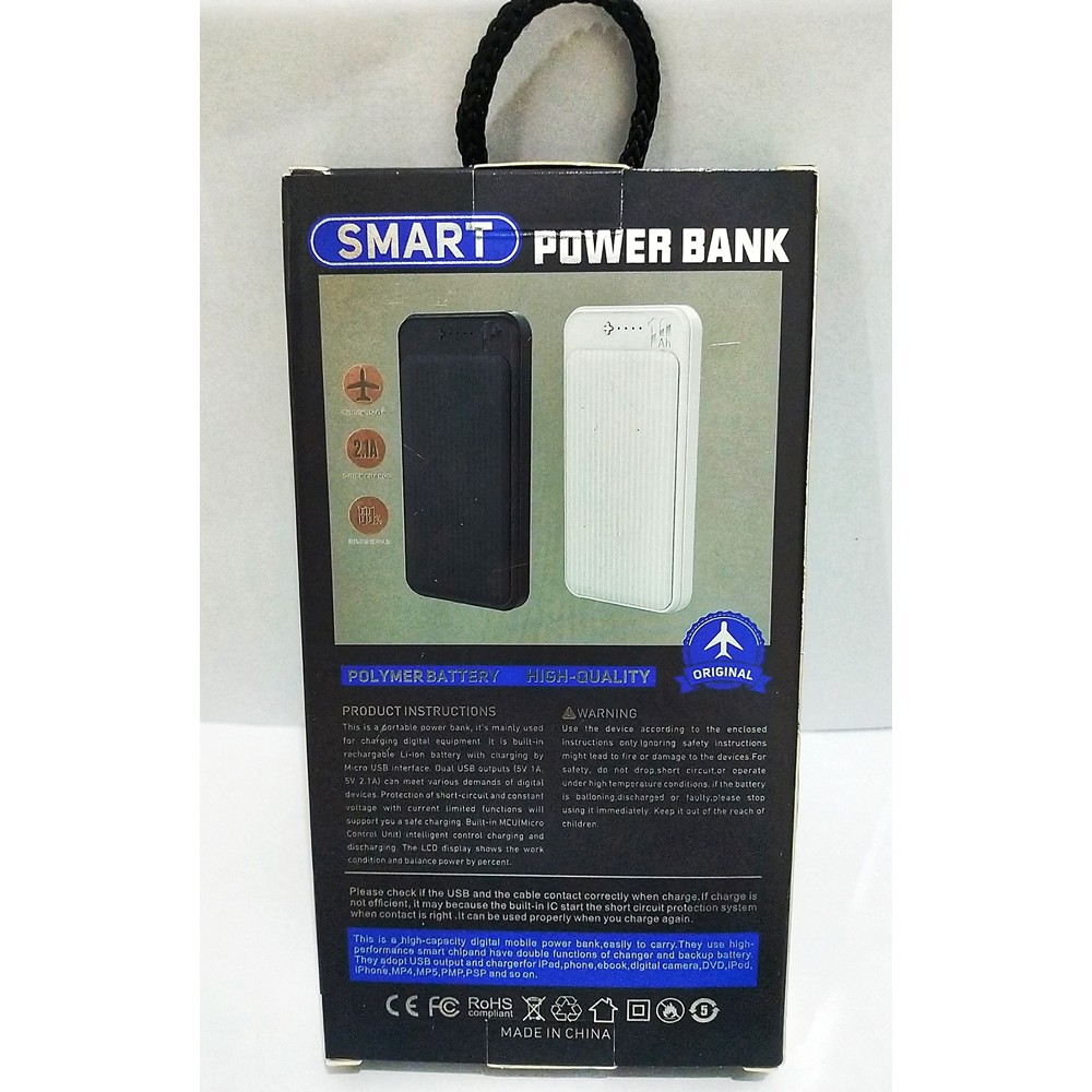 Powerbank WHALE 10000mAH with 4 Port (2 Output, 2 Input) Portable Slim, Easy to Use NEW !!!