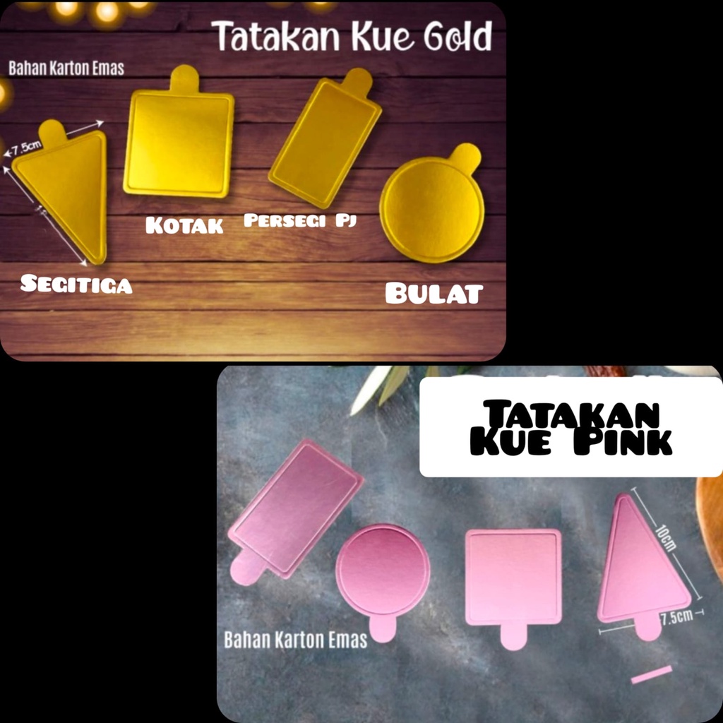 5pcs Tatakan Kue Mini Alas Kue Mini Tatakan Cake Mini Laas Cake Mini Tatakan Kue Gold Tatakan Kue Pi
