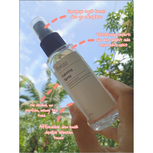 Pratista Calming Spray Wajah Cica Face Mist Pratista Skincare Pelembab Wajah Berjerawat Beruntusan Kulit Kering Berminyak BPOM