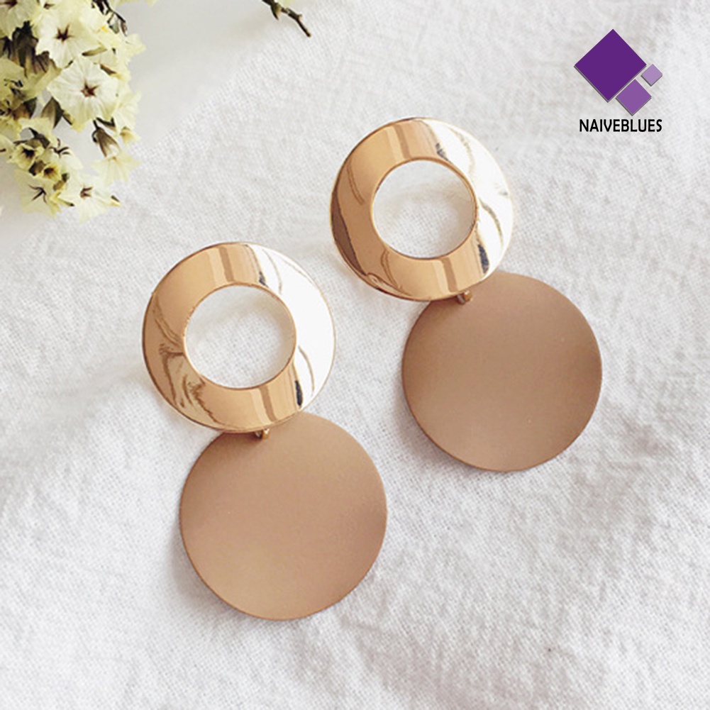 Anting Stud Bentuk Bulat Model Hollow Out Untuk Wanita