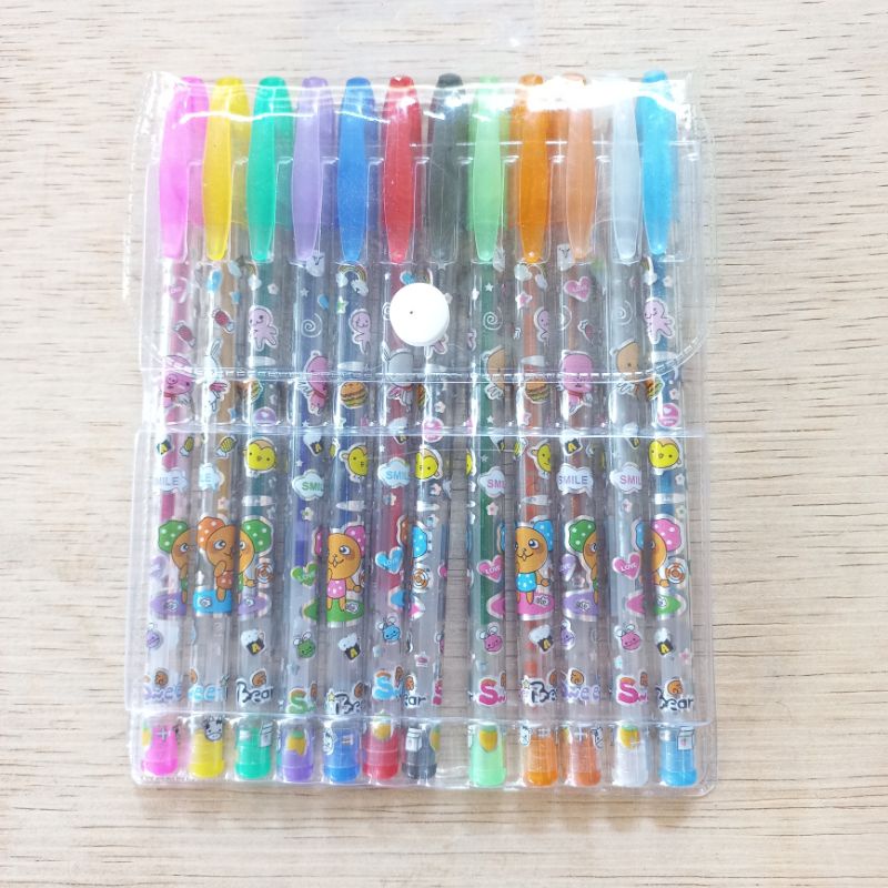 

12 pcs pulpen cantik warna warni