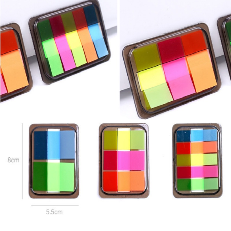 Fluorescent Colorful Self Adhesive Memo Pad Sticky Notes Bookmark Marker Memo Index Flag Sticker