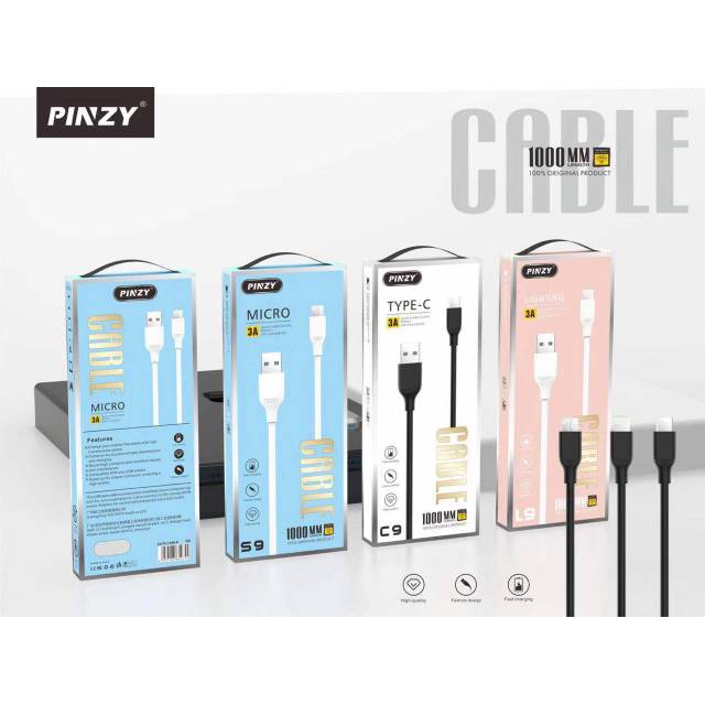 Pinzy S9 Micro USB Kabel Data Fast Charging 1M