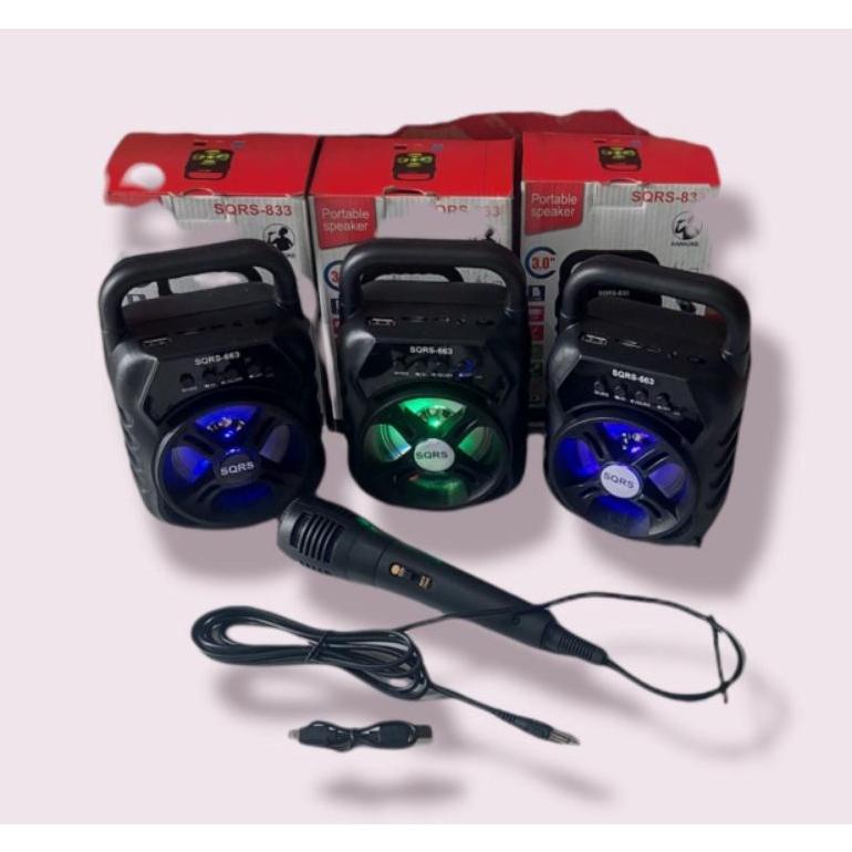 Sqrs-663 Speaker Bluetooth Bonus Mic Karaoke Speaker Mic Rs663