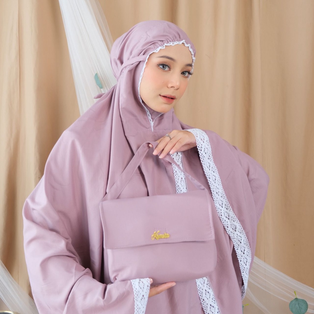 Mukena Dewasa Daily Renda Rajut By Kamelia Collection Bisa Cod