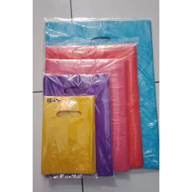 Kantong Plastik HD Plong 30x40 Shopping Bag Online Warna Warni