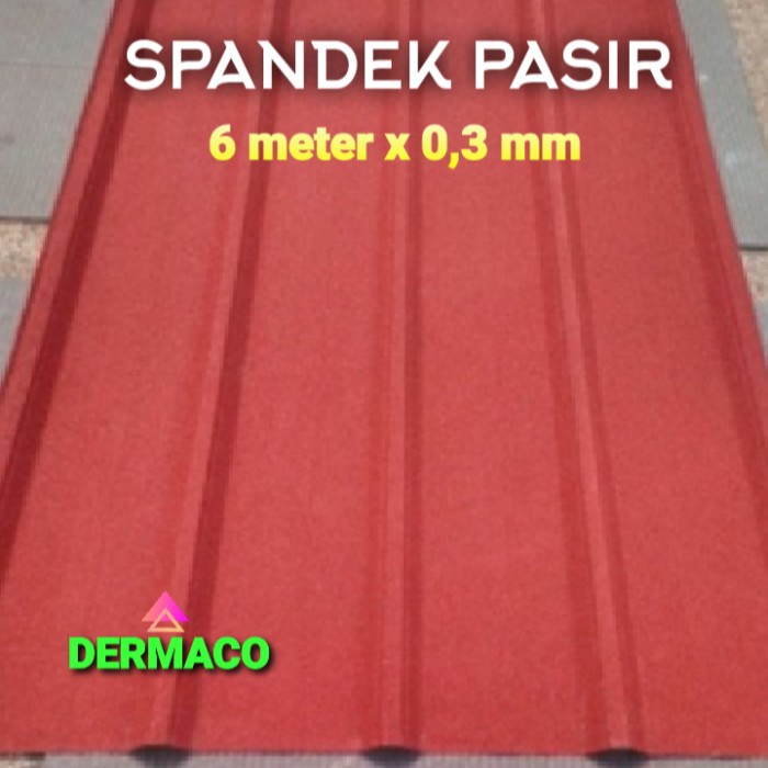 SPANDEK PASIR 6 meter x 0,3 mm / ROOFDECK / ATAP SPANDEK PASIR 0