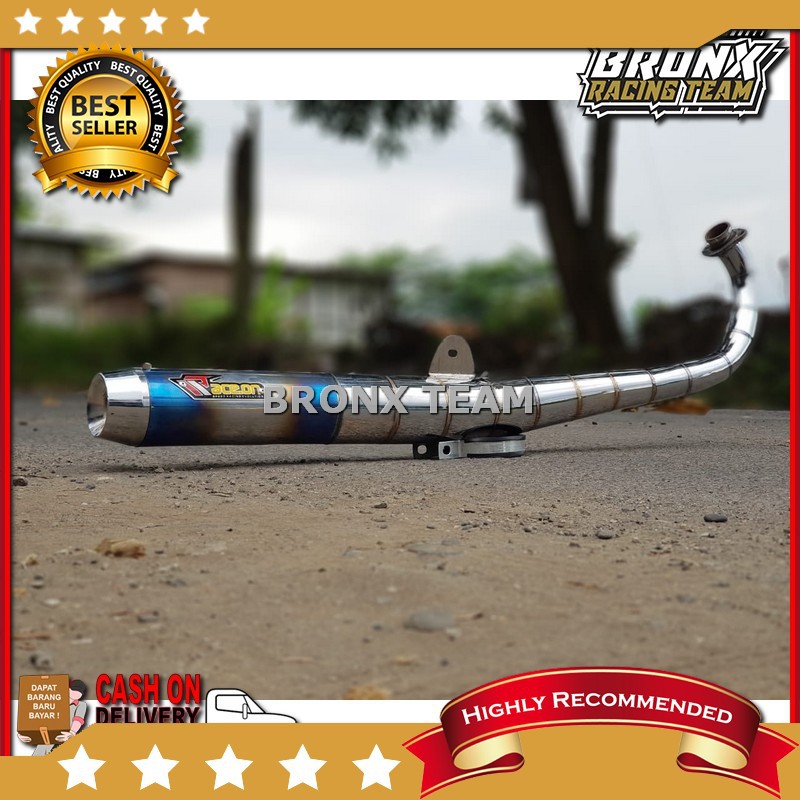 Knalpot RX king standart racing ORIGINAL Raceon ujung biru - COD