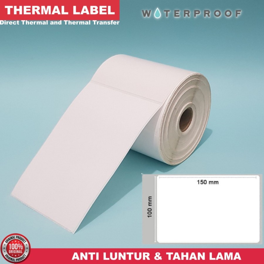 Kertas Thermal / Thermal Label / Kertas Barcode 100 x 150 * 250 Lembar