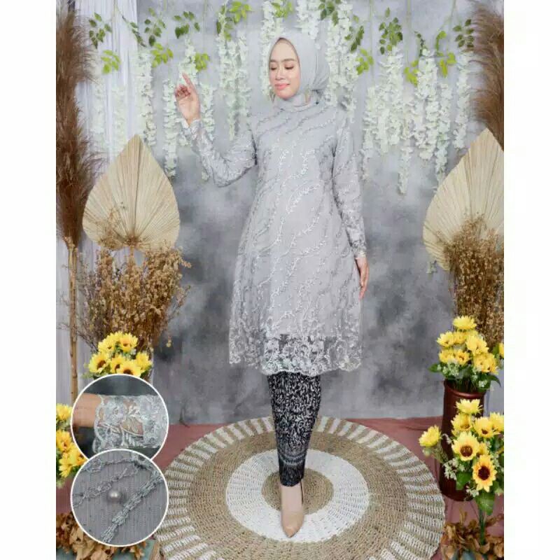 Tunik Brokat Tulle Bukittinggi