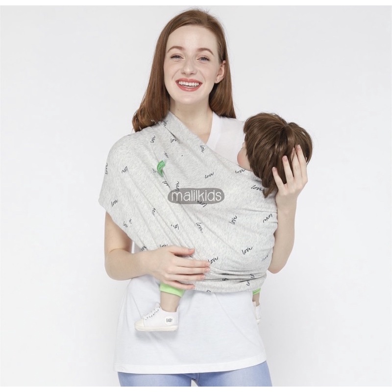 Malilkids Gendongan Kaos LOVE LETTER (Non Bolak Balik) - Free Pouch