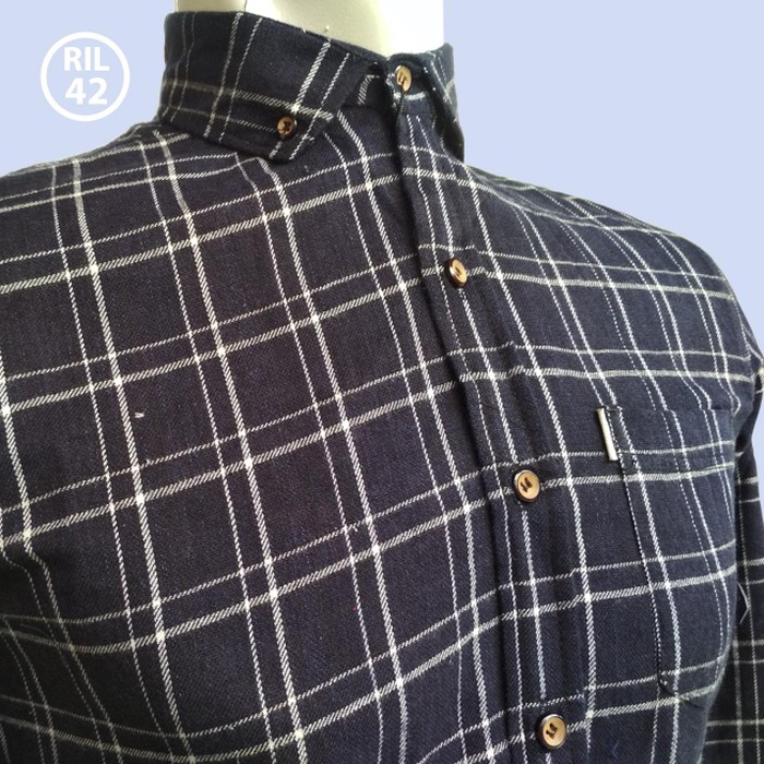 KEMEJA FLANEL PRIA MURAH DAN BAGUS HIJAU BIRU GARIS