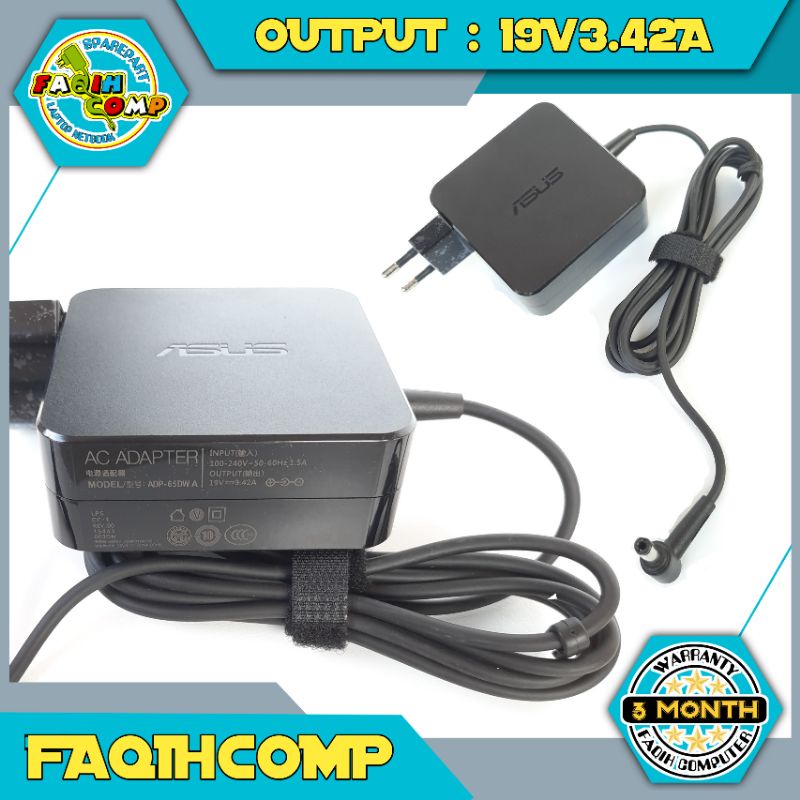 Adaptor Charger Laptop ASUS X450LD X450LA X450LB A455L A455LA A455LD 19V-3.42A 65W DC 5.5X2.5mm