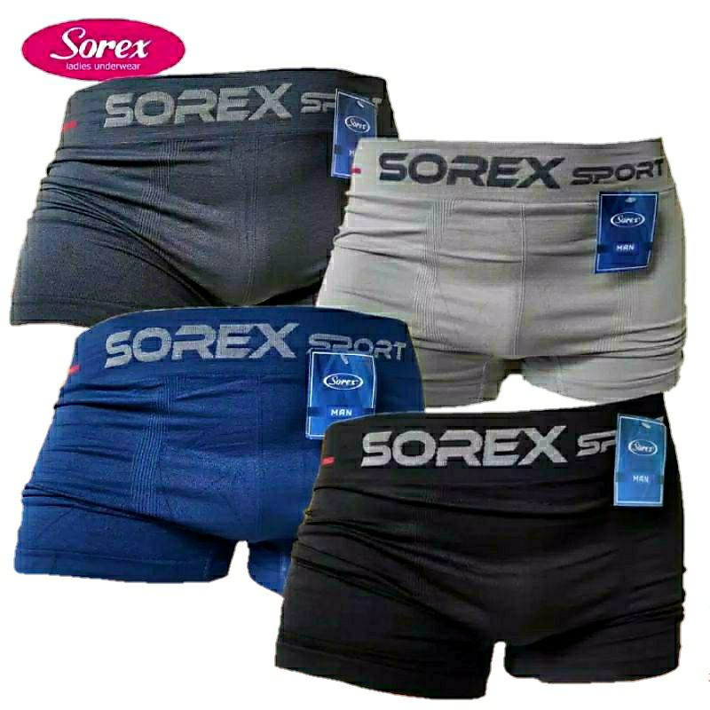 Celana Dalam PRIA Segiempat SOREX Jumbo (XL-XXL) - (M- L) RAJUT Karet BOXER Jumbo CD Seamles PRIA Per 1 Pc