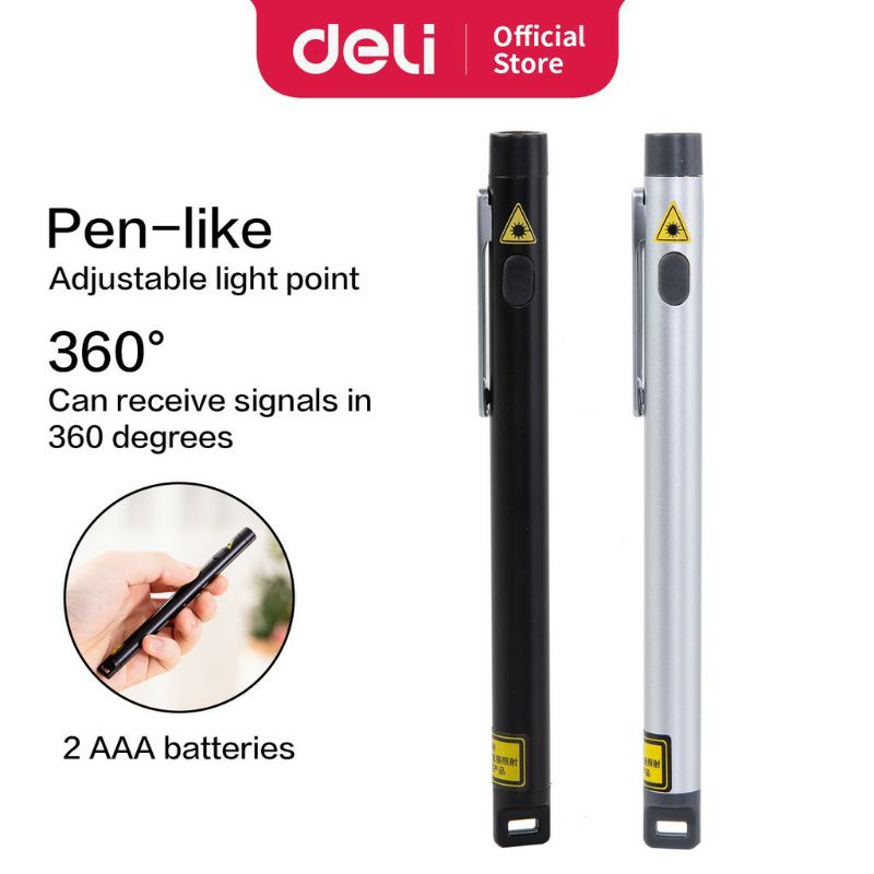 Jual Deli Laser Pointer Wireless Pen Laser Presentasi Sinar Merah Jarak 30m Shopee Indonesia