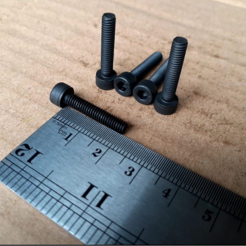 BAUT L BAJA M4 X 20 / BAUT L M4 X 20 / BAUT L M4X20 BAJA HITAM / BAUT M4 / BAUT 7 KUNCI L3 / L 3 FUL