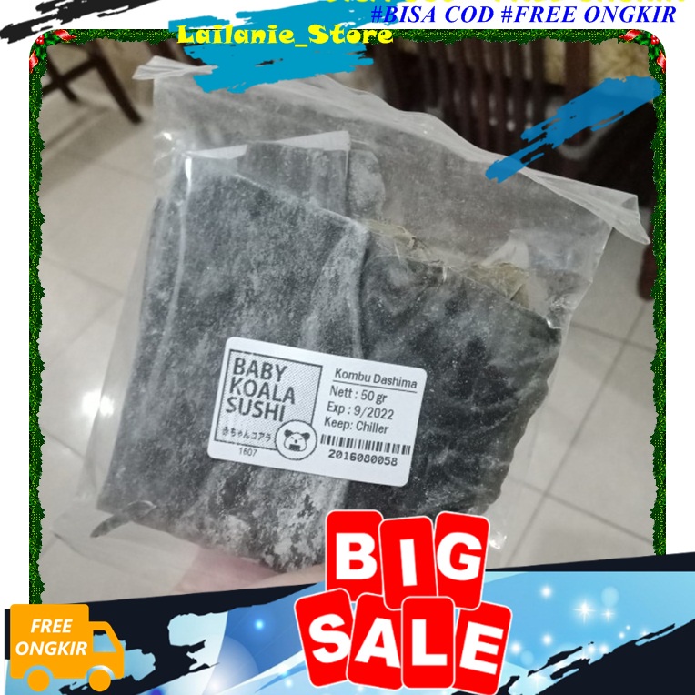 

Kombu Dashima Rumput Laut Kaldu Dry Seaweed Konbu Dashi Kelp Kemasan Praktis Netto 50 Gram Aman BPOM RI