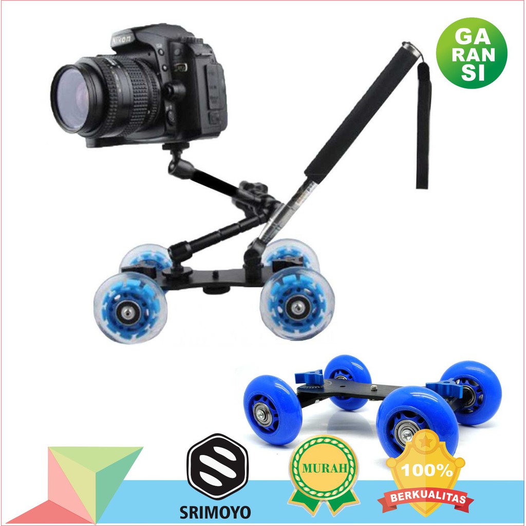 Dolly Slider Kamera DSLR Dgn Magic Arm & Monopod - Slider Roda Kamera