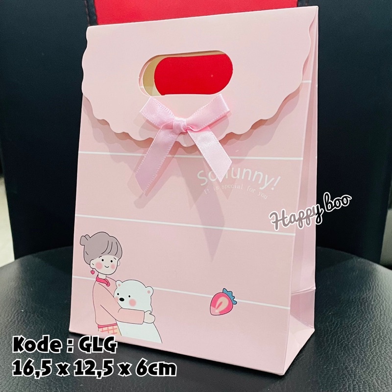 bag paper tutup small glg tas kado tas kertas bag pita kecil import goodie bag kado tas kado 16,5x12,5x6 cm