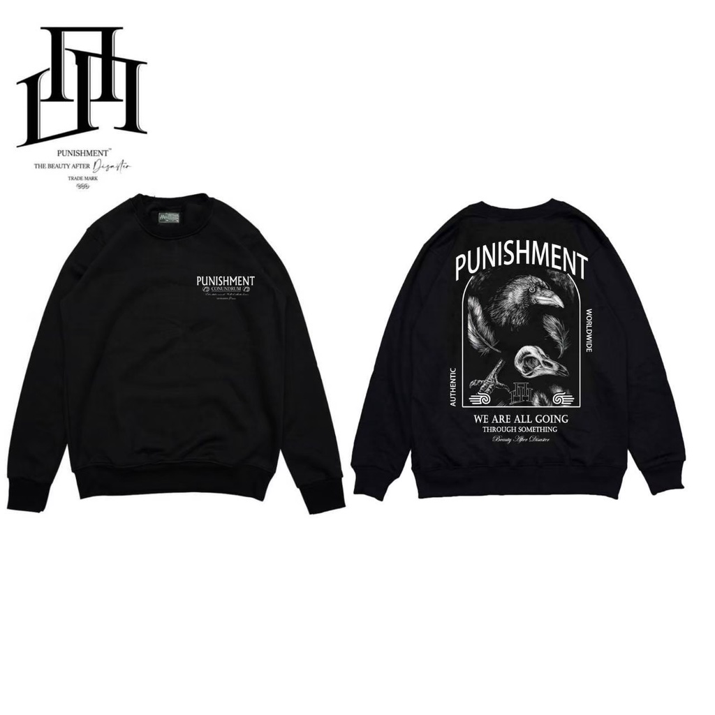 Jaket Sweater Crewneck PUNISHMENT SERIES – Fashion Trendy Casual Unisex Good Brand Quality 99% Realpict