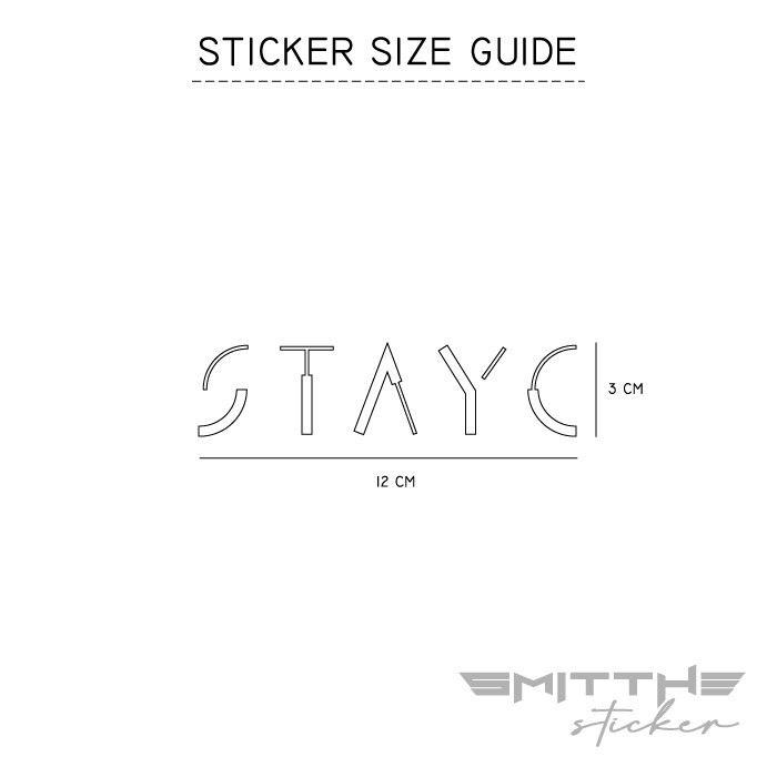 Stiker STAYC Cutting Sticker Decal Waterproof aksesoris Mobil Motor