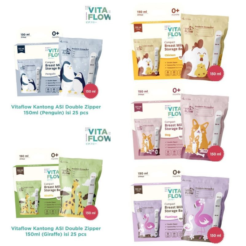 Vita Flow Kantong Asi 150ml isi 25 pack Breastmilk Storage