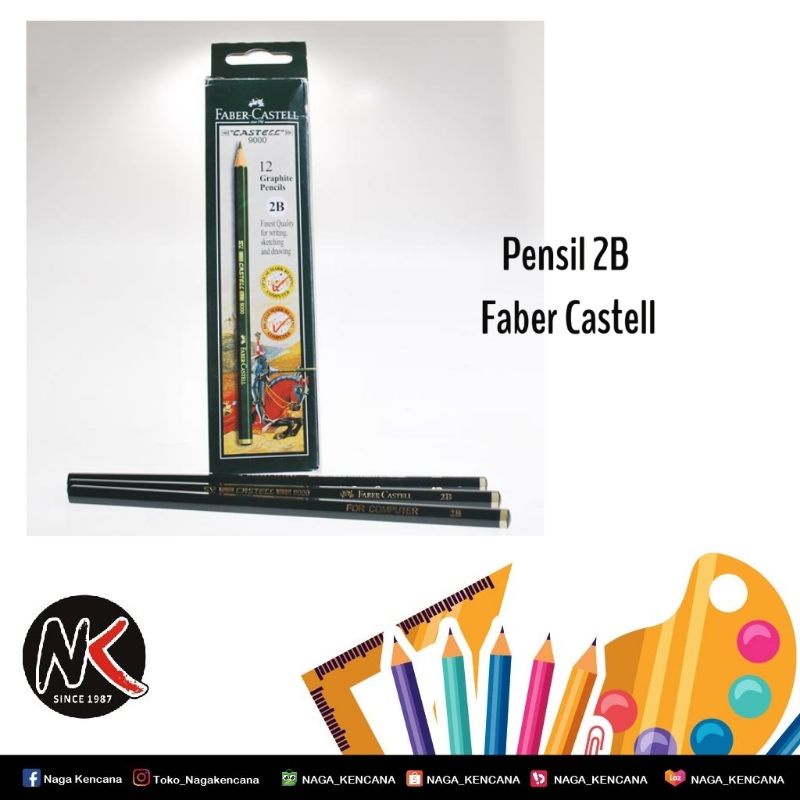 

Pensil/Pencil 2B Faber Castell (1 SET isi 2 PCS)