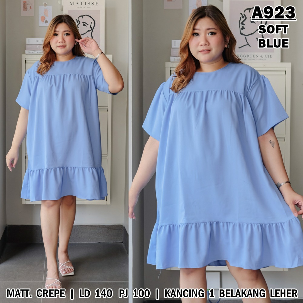 WSE390 - Dress BIG SIZE XXXL Fani Dress JUMBO UK 3XL LD 140 CM PJ 100 CM Dress Wanita Jumbo Dress Wanita Besar Tunik Wanita Jumbo PREMIUM QUALITY