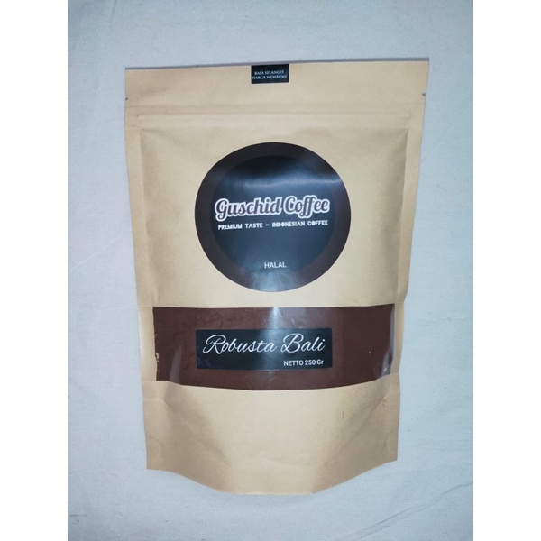 

Kopi Robusta Bali Bubuk Guschid 250gram