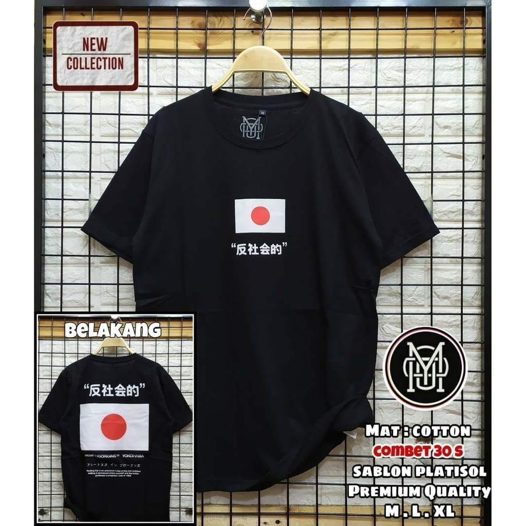 T-SHIRT MEMPHIS logo bendera japan/korea terlaris