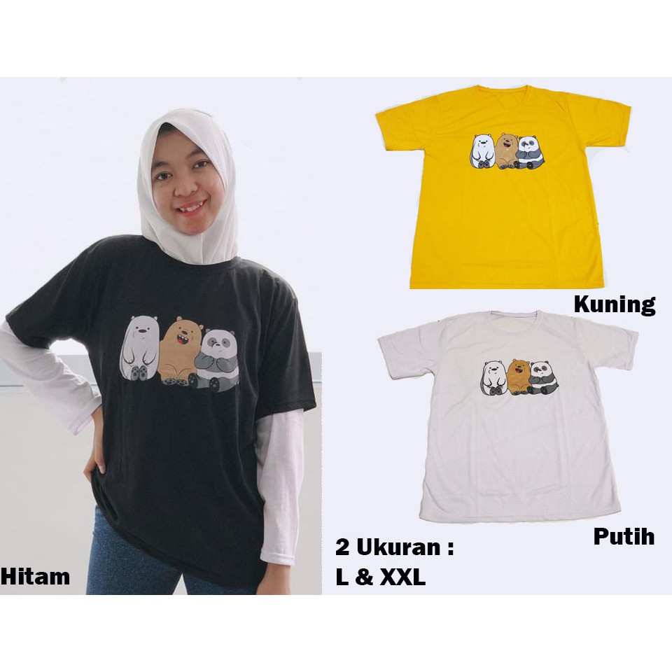 Kaos Oblong Lengan Pendek Gambar Bears