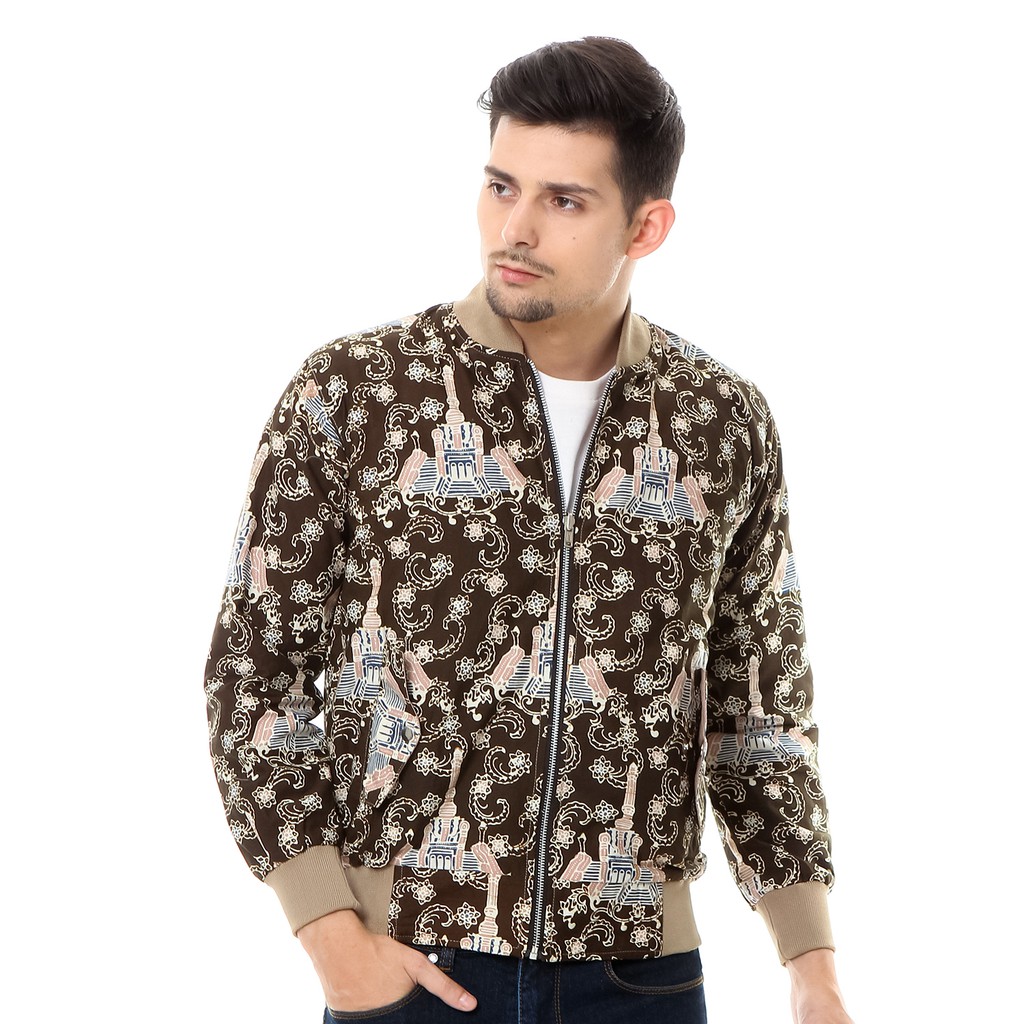 Jaket Batik Bomber Asli Jambi Berkualitas - Zallatra JP05