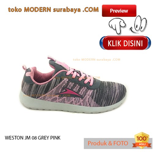 WESTON JM 08 GREY PINK sepatu wanita kets sneakers