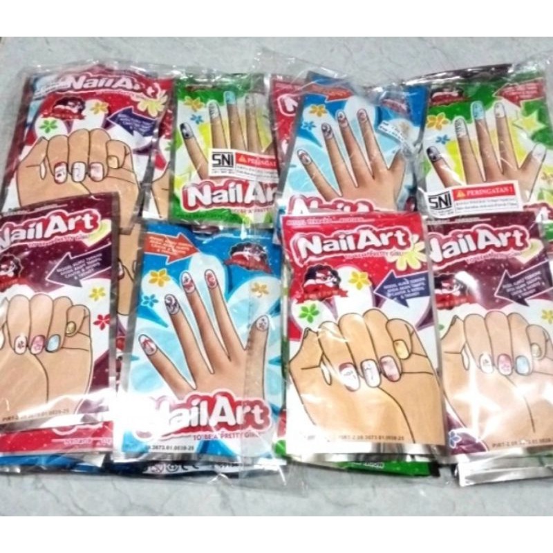 

Permen Nailart 20 PCS Stiker kuku + stiker hias Mewah Grosir To be Pretty girl