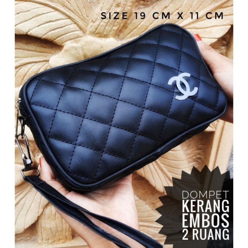 DOMPET KERANG EMBOS BORDIR 2 RUANG