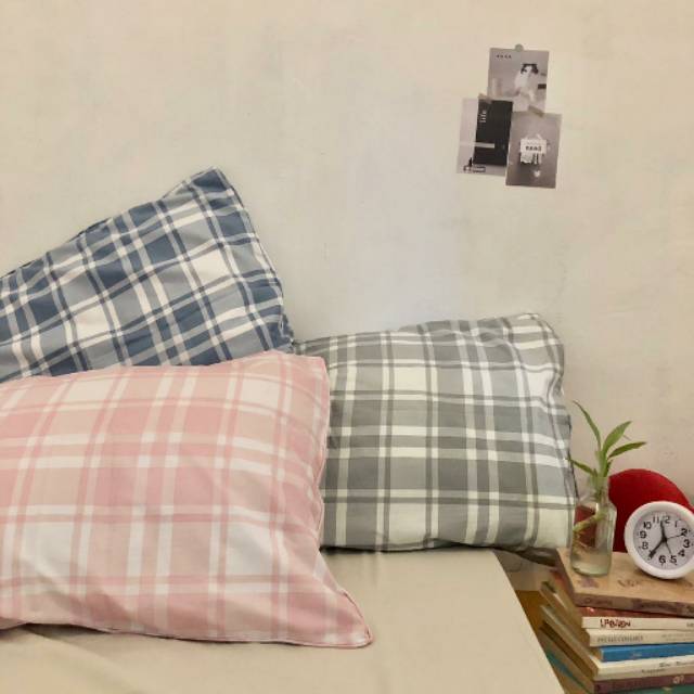  stigmable Sprei  Set Square Solid Aesthetic ala  Korea  