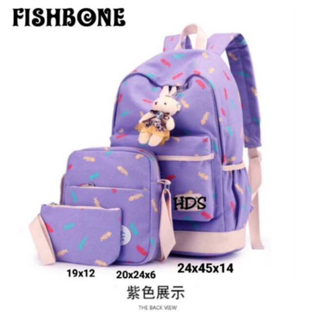 Tas Ransel backpack sekolah tk paud sd smp sma kuliah kerja bulu-bulu kelinci rabit playboy gemoy kekinian murah