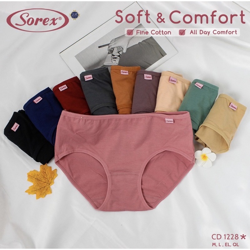 Celana Dalam CD Wanita Sorex 1228 Katun Soft Dijamin Murah