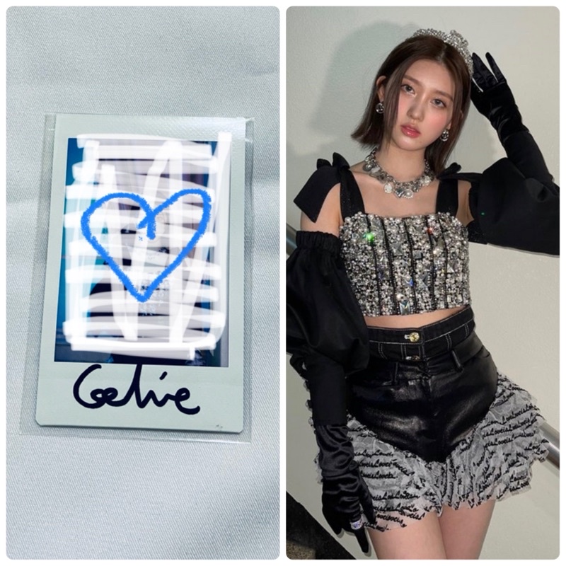 signed polaroid broadcast love dive gaeul ive