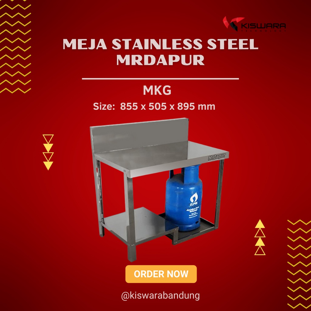 Meja kompor stainless steel Bandung