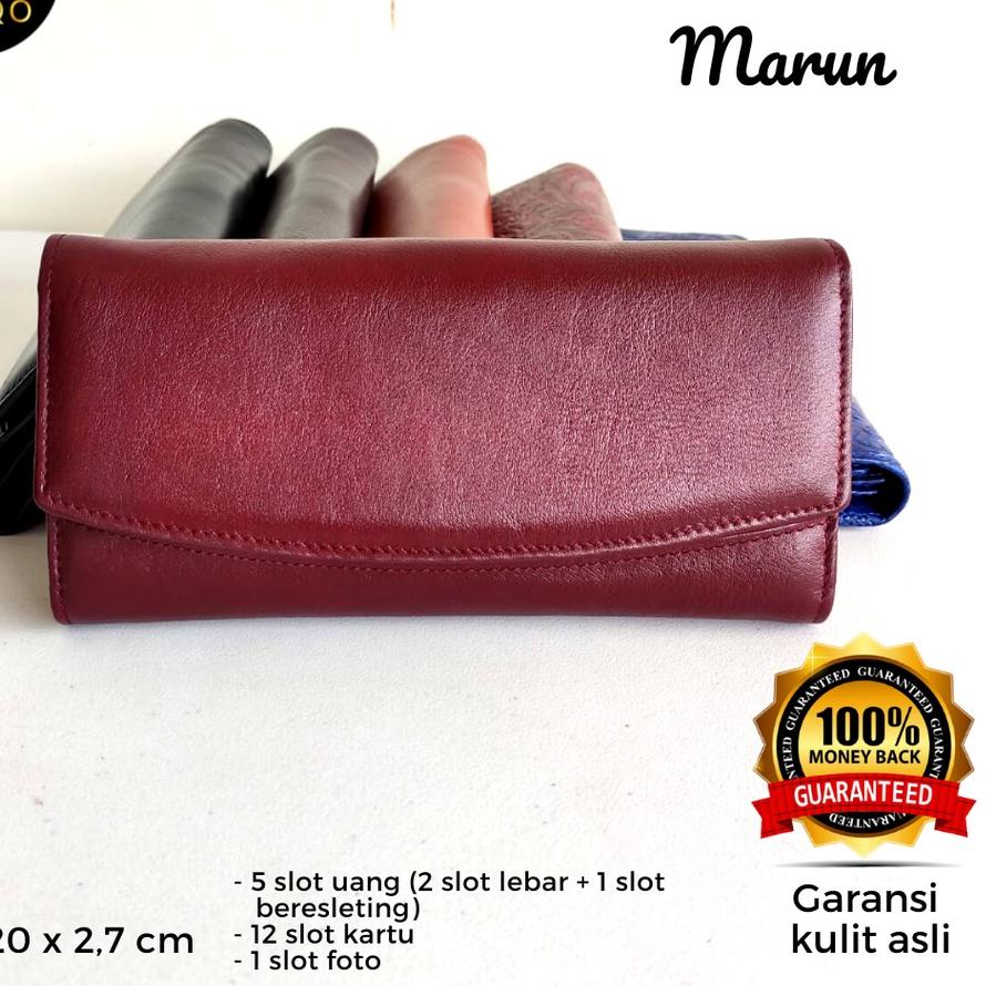 Terbaru VALQO Dompet kulit ALUNA Kulit Sapi Wanita perempuan bisa