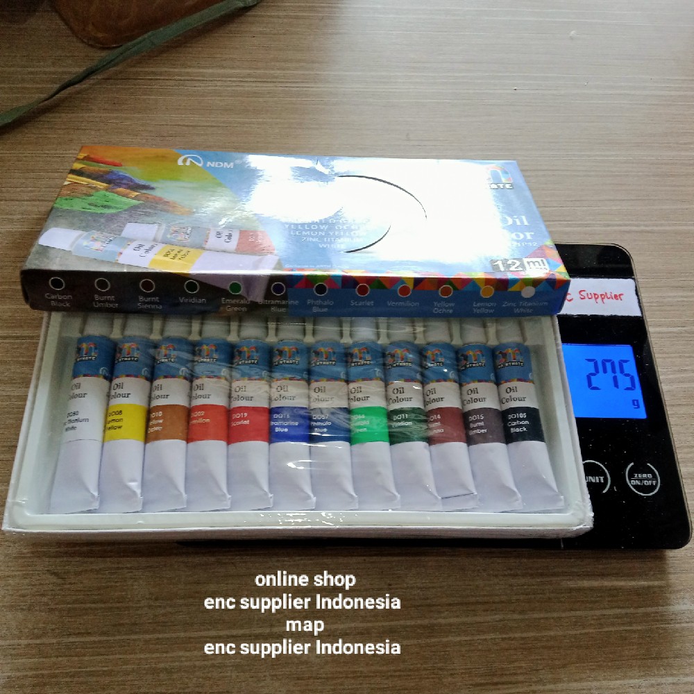 

12 w oil color 12 warna PM PAINTMATE NDM ARTS part no.1112TP12 12ml per set - enc.sup